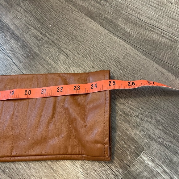 Brown Faux Leather Jacket Small - Picture 6 of 9